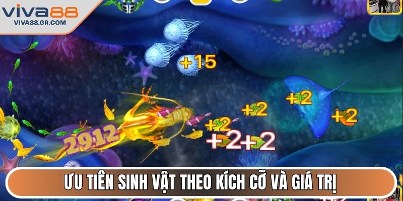 Ưu tiên sinh vật theo kích cỡ và giá trị